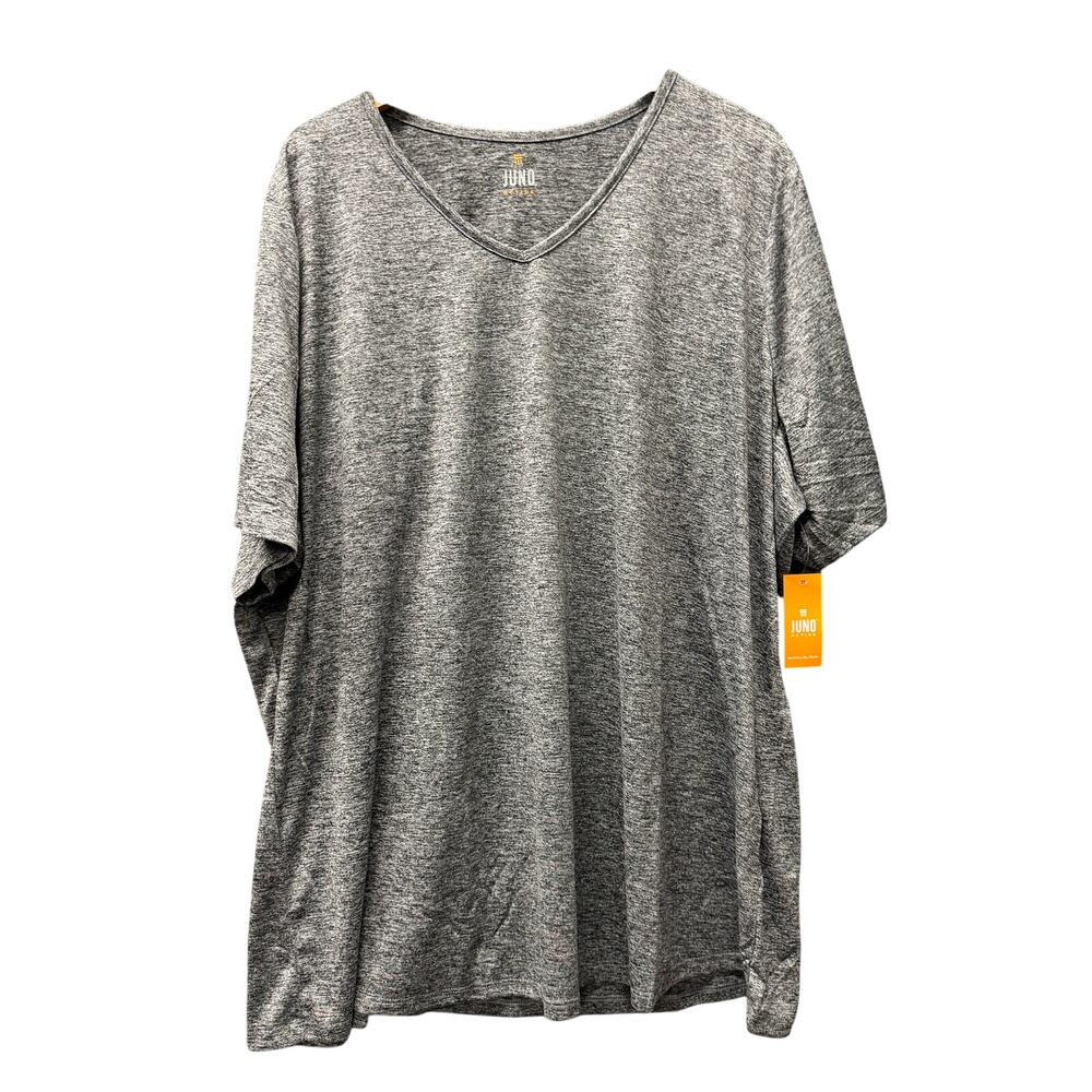 Juno Active T-Shirt SunLite UPF 50+ Lightweight V-Neck Gray Tee Womens 4X NEW